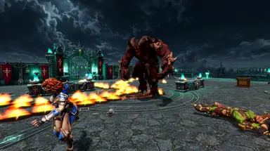 Inside the Arena · 61 — Mighty Gladiators in-game screenshot, alpha version